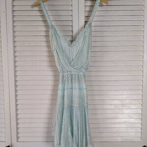 Free People Beaded and Sequin Mint Dress